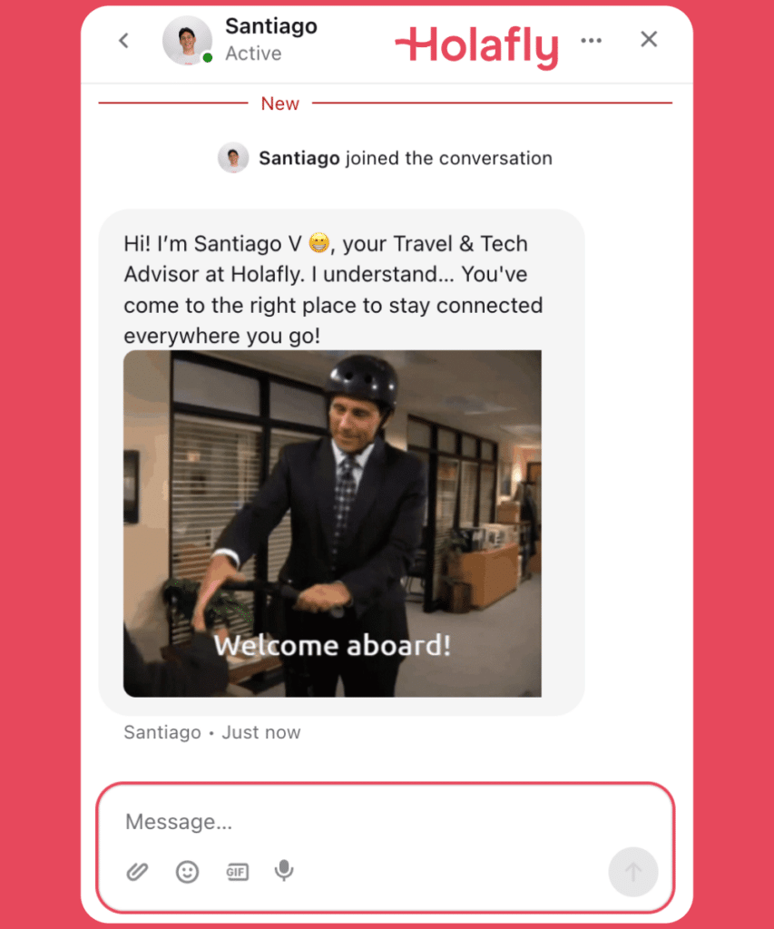 Holafly customer service chat